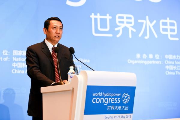 中国三峡集团总经理王琳在开幕式上发表演讲。孙荣刚 摄影